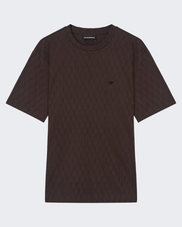Heren Jacquard Jersey Shirt Bruin