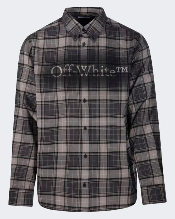 Heren Spray Book Check Shirt Gray