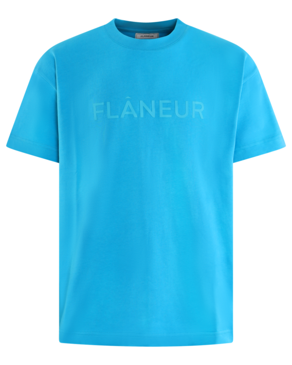 Heren Tonal Logo T-Shirt Blue