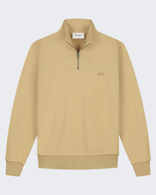 Heren Signature Zip Sweater Beige