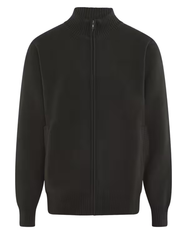Heren Knitted Zip Up Cardigan