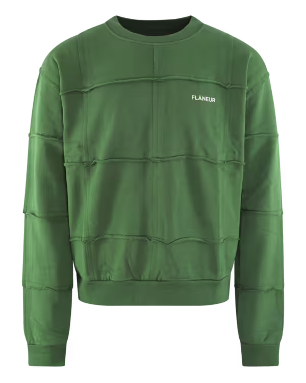 Heren Cut & Sew Sweater Green