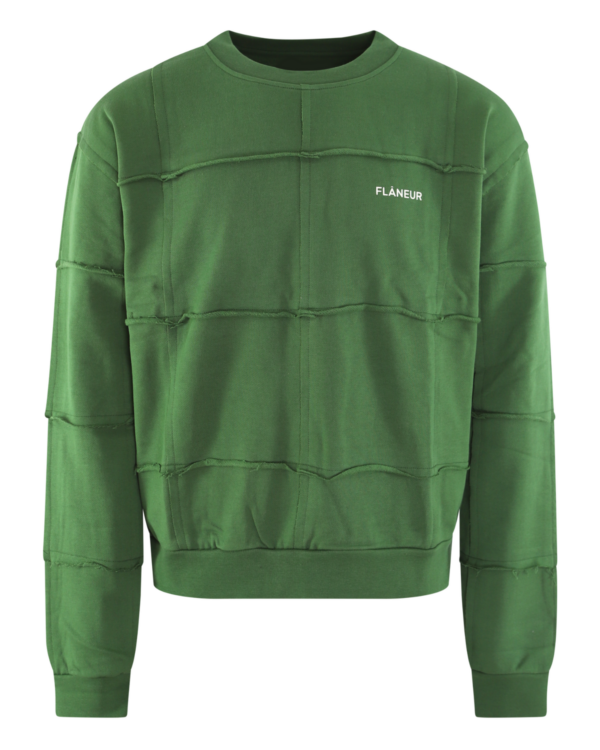 Heren Cut & Sew Sweater Green