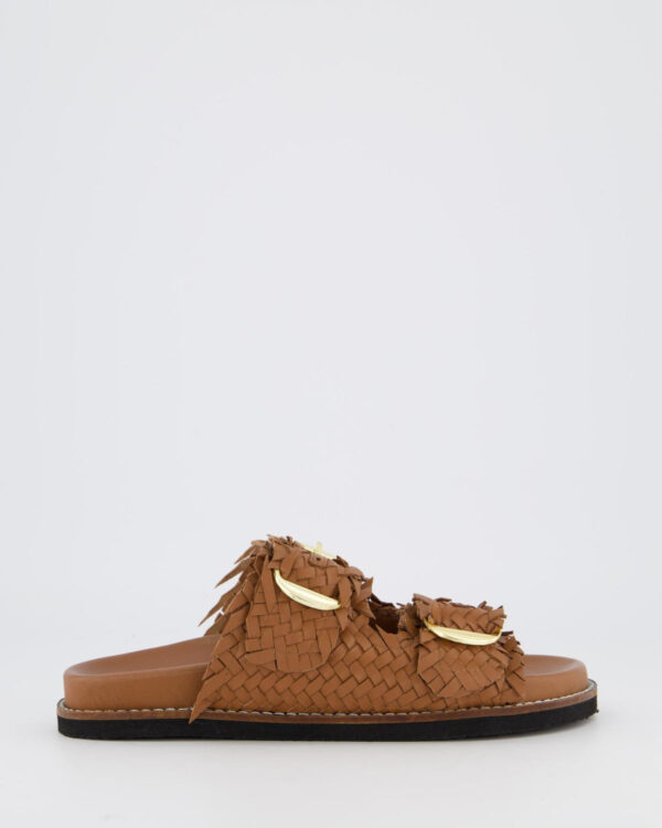 Dames Knot Slipper Brown