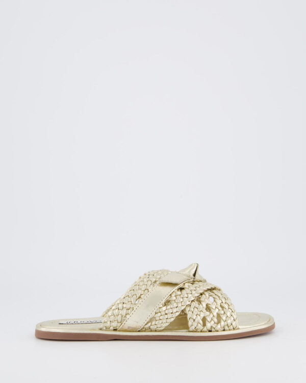 Dames Braided Slipper Metallic/Gold