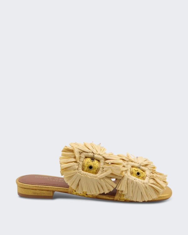 Kurt Geiger Dames Raffia Buckle slippers