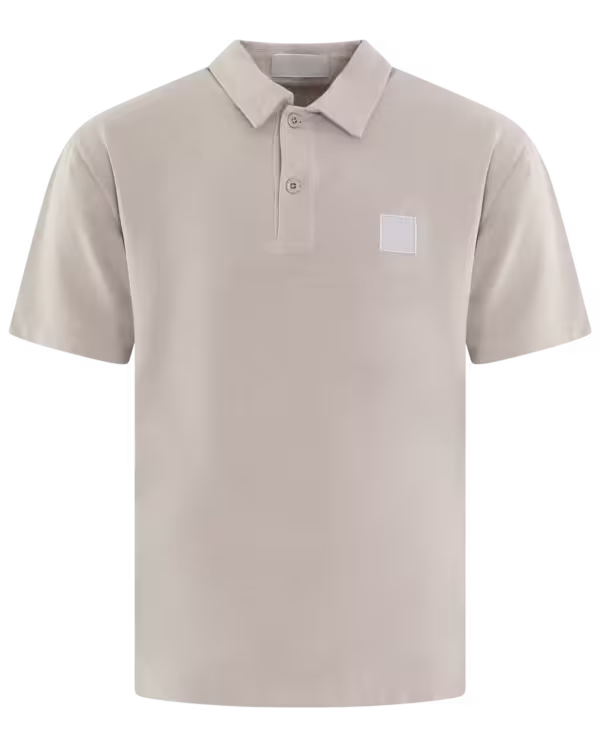Heren Compass Logo Patch Polo Gray
