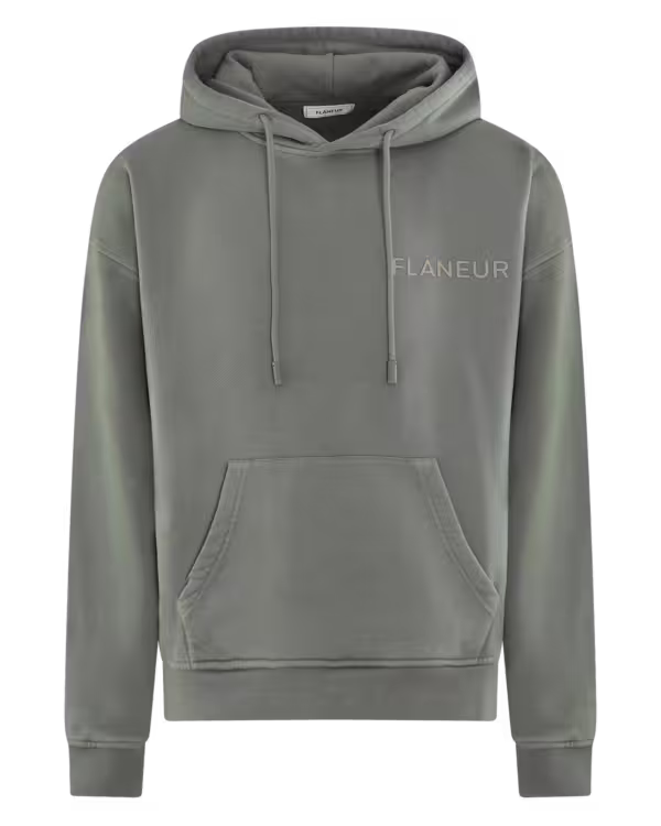 Heren DoubleLogo Washed Hoodie Beige