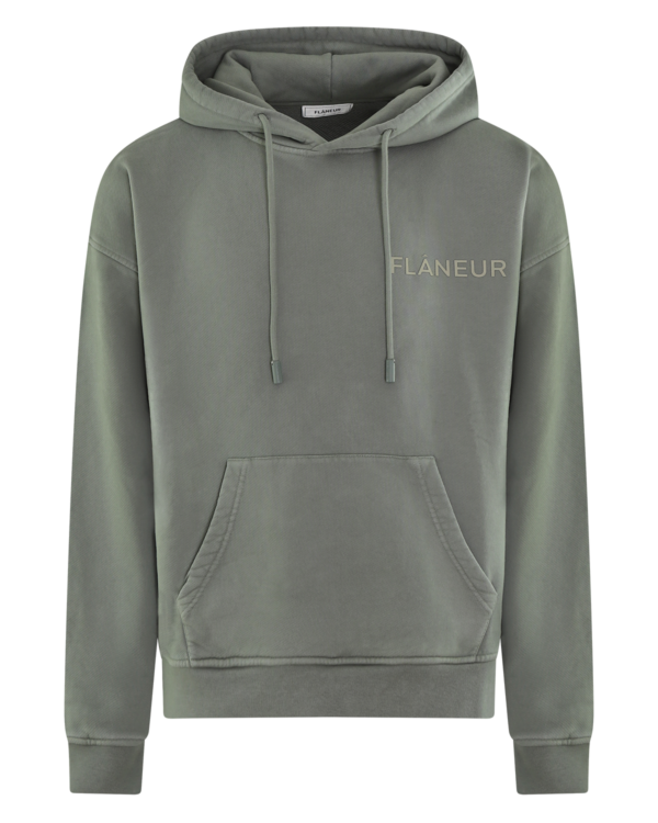 Heren DoubleLogo Washed Hoodie Beige