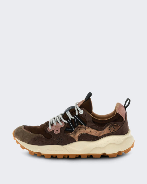 Dames Lage sneaker met veters Bruin
