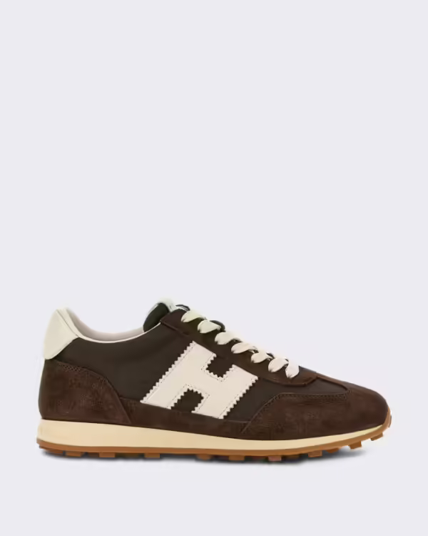 Dames Sneaker met vetersluiting H727 Bruin