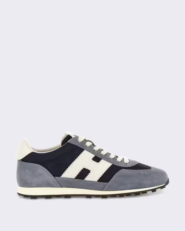 Heren Veterschoenen sneaker met H-logo Blauw