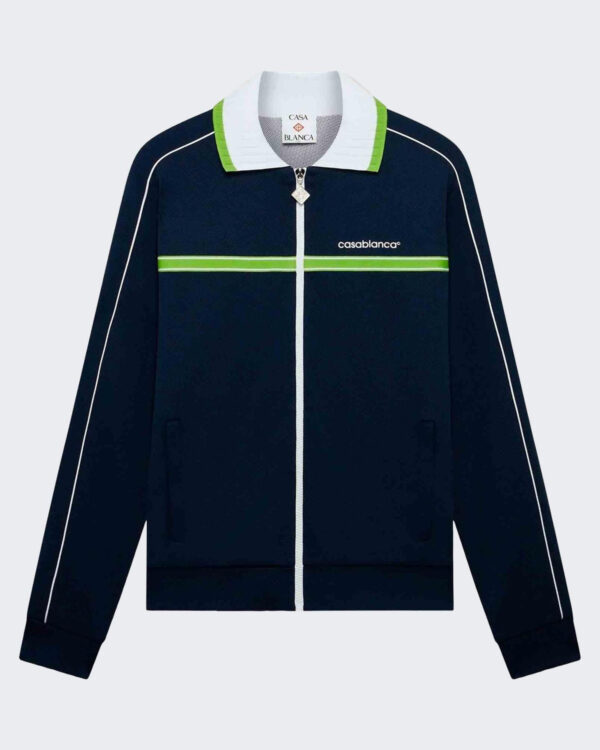 Casablanca Heren Round Pique Track Jack Blauw jas