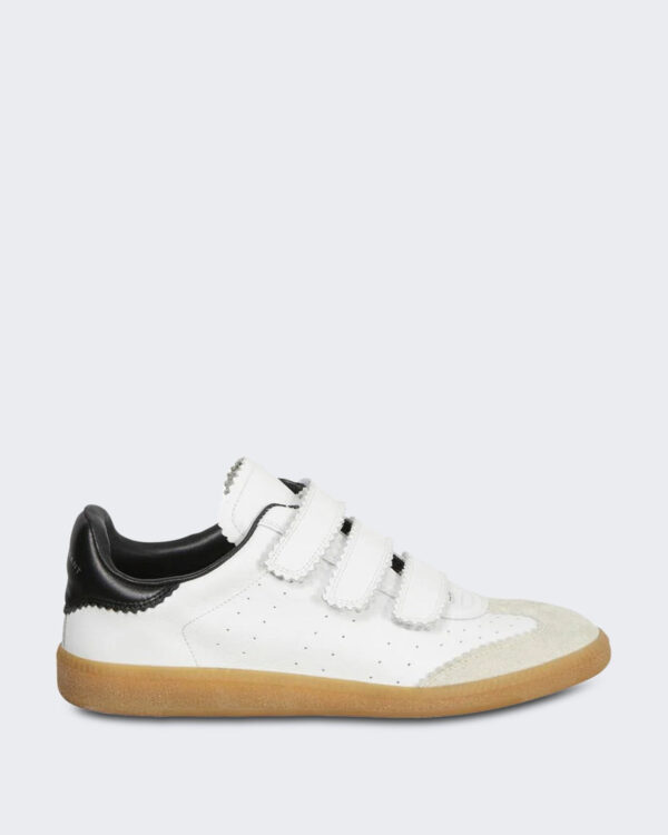 Dames Beth leren sneakers Wit
