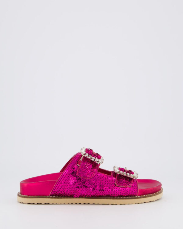 Dames Buckle Slipper Pink