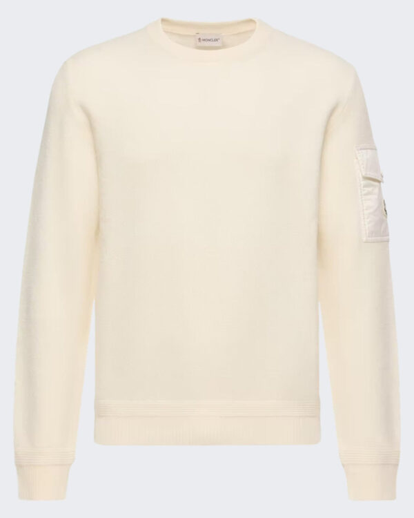Moncler Heren Sweater met ronde hals Naturel