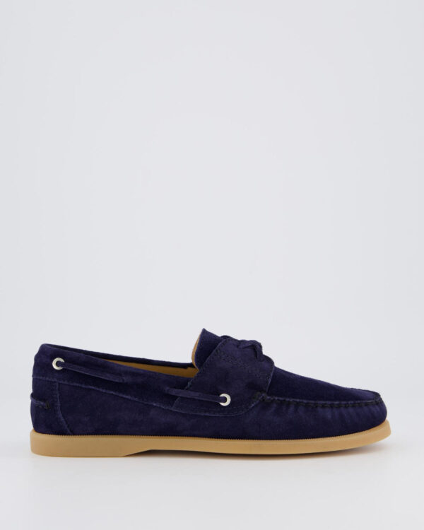 Heren Suede Boatshoe Blue