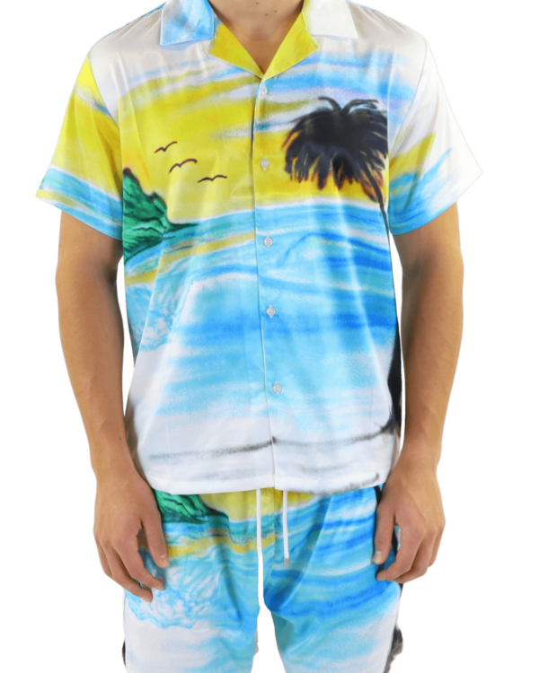 Heren Airbrushed Silk Shirt
