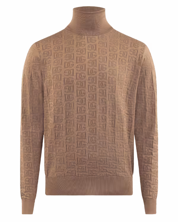 Heren Silk Jacquard DG Logo Beige