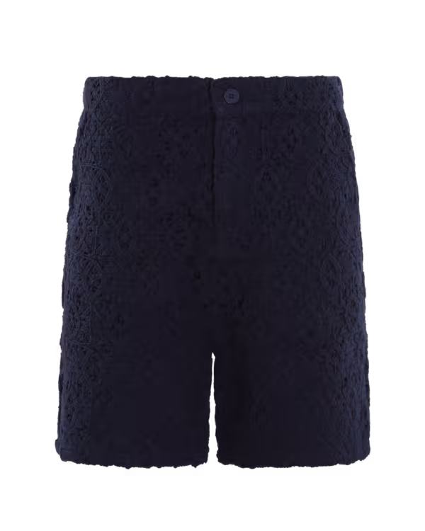 Heren Lace Shield Short Blue