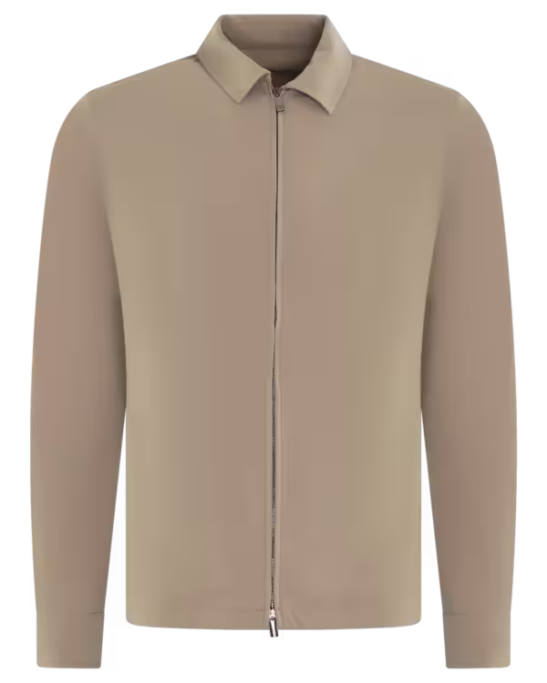 Heren Tech Stretch Overshirt Beige